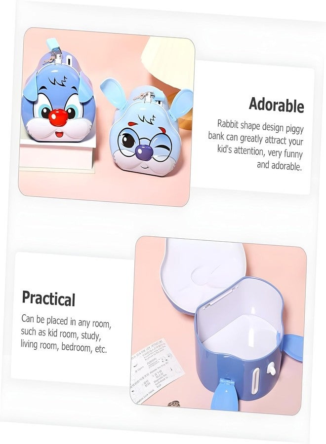 TRENDYTOYS حصالة نقود للأطفال بتصميم أرنب من تريندي تويز، حاوية لتوفير المال مع قفل ومفاتيح، صندوق تخزين واسع لجمع العملات المعدنية، حصالة نقود للأولاد والبنات، 3 سنوات فما فوق (عبوة من قطعة واحدة، متنوعة) - Image 3